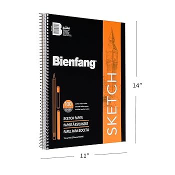 PAPAnページ Bienfang Sketch Pad 11x14 Inch, 100 Sheets of 60lb 90gsm Art